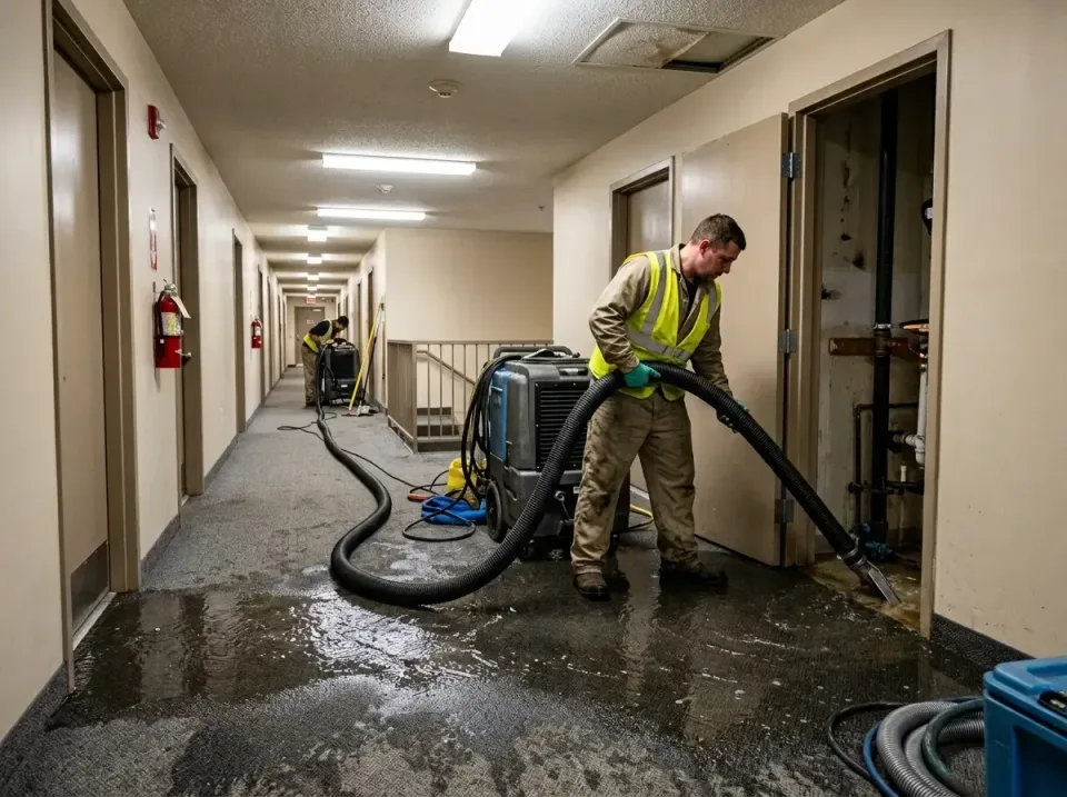 multi-unit-apartment-hallway-f-005 — frequently asked questions, Emergency Burst Pipe Water Extraction & Removal in River Ed…